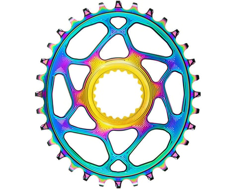 Absolute Black Shimano Direct Mount Oval Chainring (PVD Rainbow) (1 x 12 Speed) (Single) (34T)